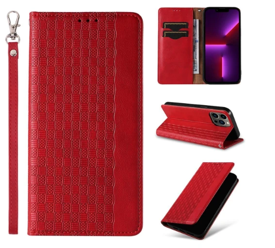 Hurtel Magnet Strap dėklas iPhone 14 Plus – raudonas aprašymas - Prekės nuotrauka