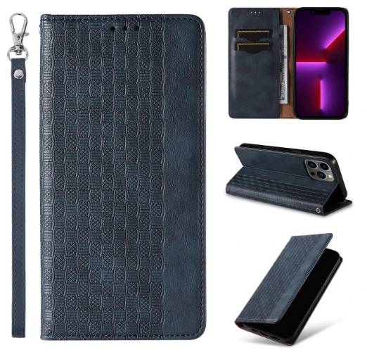 Hurtel Magnet Strap dėklas su dirželiu skirtas iPhone 14 Pro Max, mėlynas aprašymas - Prekės nuotrauka