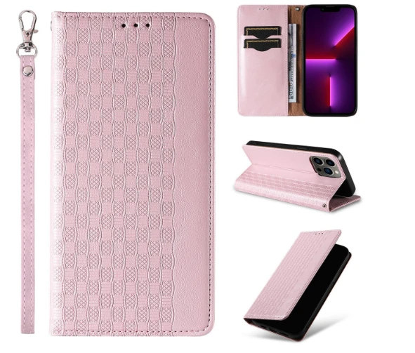 Hurtel Magnet Strap dėklas su dirželiu skirtas iPhone 14 Pro Max, rožinis aprašymas - Prekės nuotrauka