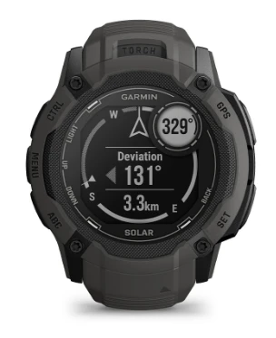 Išmanusis laikrodis Garmin Instinct 2X Solar, Juodos ir baltos spalvų korpusas su baltos spalvos dirželiu aprašymas - Prekės nuotrauka