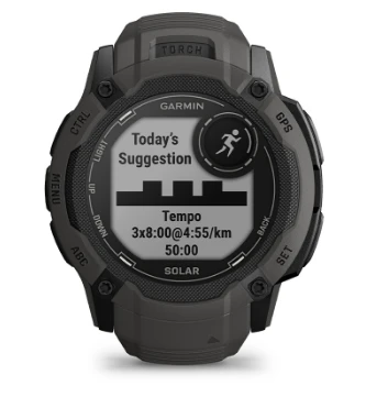 Išmanusis laikrodis Garmin Instinct 2X Solar, Juodos ir baltos spalvų korpusas su baltos spalvos dirželiu aprašymas - Prekės nuotrauka