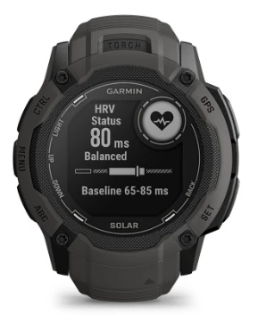 Išmanusis laikrodis Garmin Instinct 2X Solar, Juodos ir baltos spalvų korpusas su baltos spalvos dirželiu aprašymas - Prekės nuotrauka