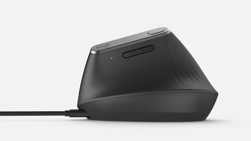 Belaidė pelė Logitech MX Vertical, pilka aprašymas - Prekės nuotrauka