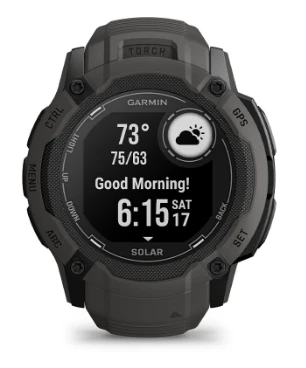 Išmanusis laikrodis Garmin Instinct 2X Solar, Juodos ir baltos spalvų korpusas su baltos spalvos dirželiu aprašymas - Prekės nuotrauka