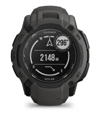 Išmanusis laikrodis Garmin Instinct 2X Solar, Juodos ir baltos spalvų korpusas su baltos spalvos dirželiu aprašymas - Prekės nuotrauka