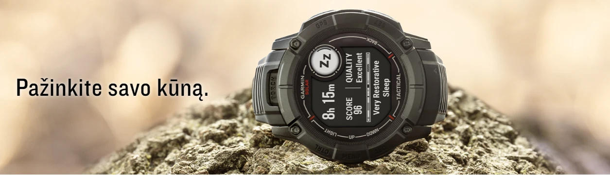 Išmanusis laikrodis Garmin Instinct® 2x Solar – Tactical Edition, Šviesiai rudos spalvos aprašymas - Prekės nuotrauka
