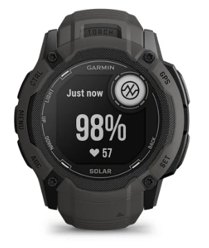 Išmanusis laikrodis Garmin Instinct 2X Solar, Juodos ir baltos spalvų korpusas su baltos spalvos dirželiu aprašymas - Prekės nuotrauka