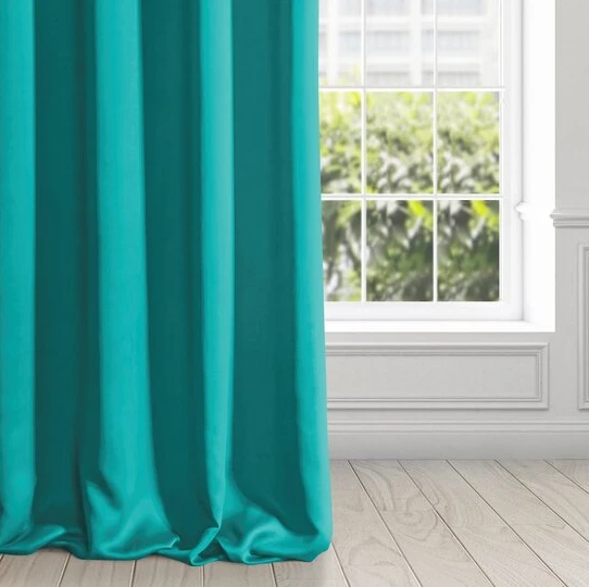 Eurofirany LOGAN blackout tipo temdanti naktinė užuolaida, 135 X 270 cm, juosta / tunelis / kabliukai, spalva: turkio aprašymas - Prekės nuotrauka