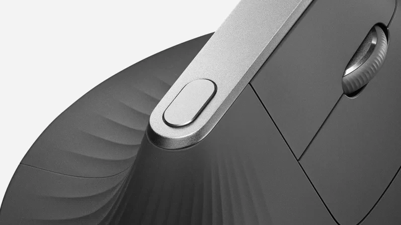 Belaidė pelė Logitech MX Vertical, pilka aprašymas - Prekės nuotrauka