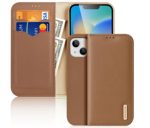 Dux Ducis Hivo dėklas skirtas iPhone 14 Plus, rudas aprašymas - Prekės nuotrauka