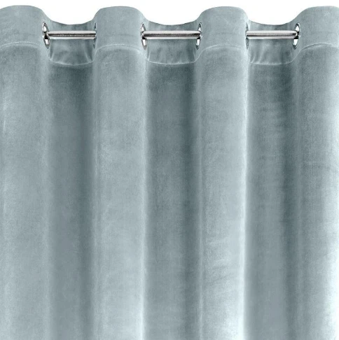 Minkšto ir blizgaus aksomo naktinė užuolaida Eurofirany SAMANTA 140X250  cm, kilpos/žiedai, spalva: pilka aprašymas - Prekės nuotrauka