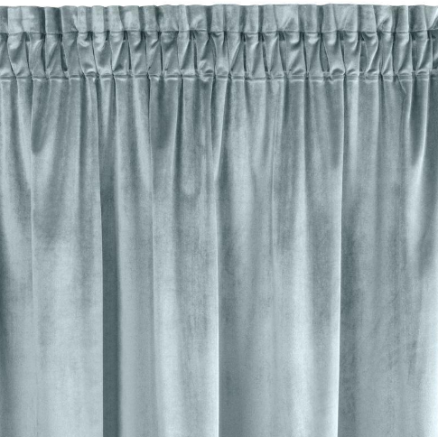 Minkšto ir blizgaus aksomo naktinė užuolaida Eurofirany SAMANTA 140X270cm, juosta / tunelis / kabliukai, spalva: sidabrinė aprašymas - Prekės nuotrauka