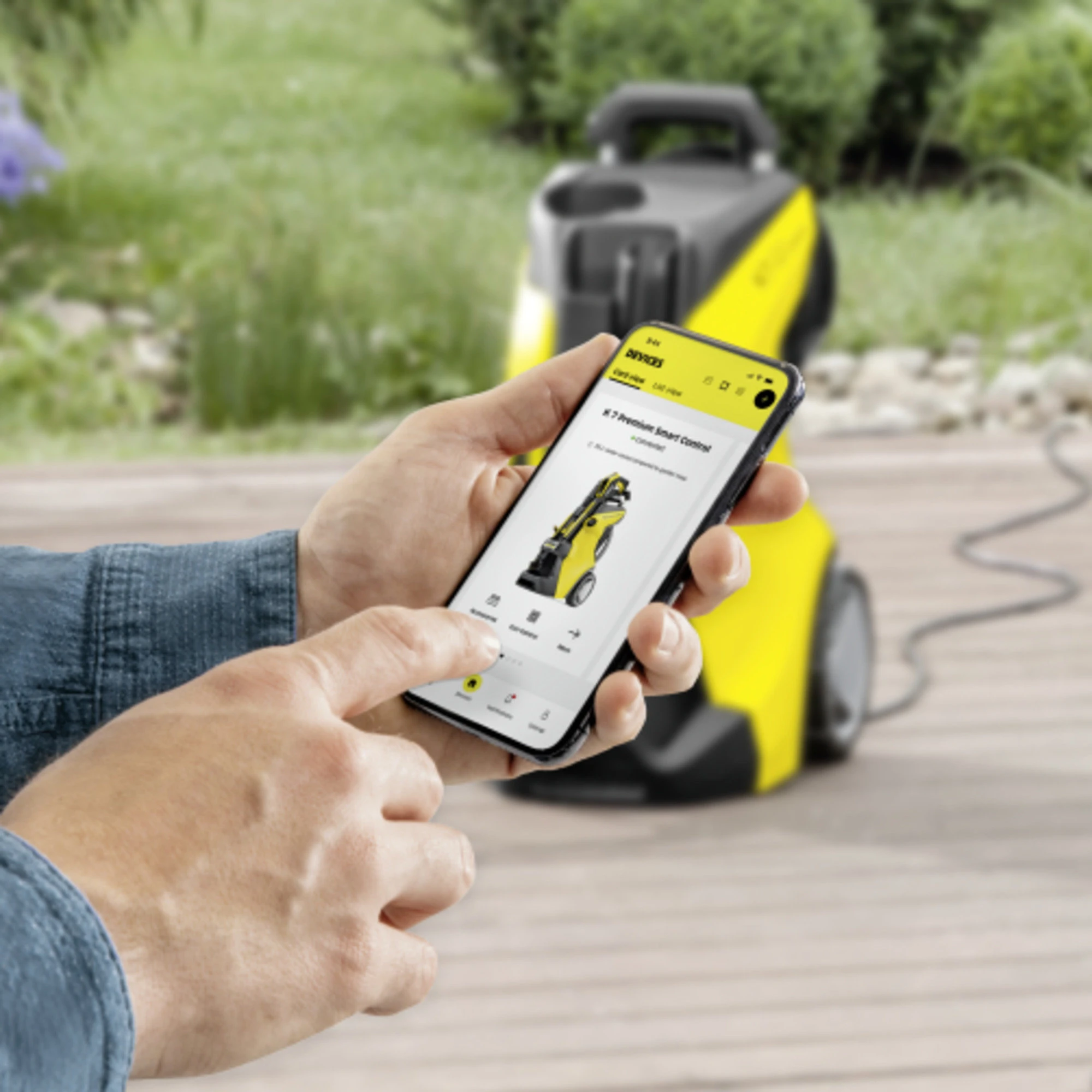Karcher Aukšto slėgio plovykla K5 smart Control + vandens žarnos rinkinys aprašymas - Prekės nuotrauka Karcher Aukšto slėgio plovykla K5 smart Control + vandens žarnos rinkinys aprašymas - Prekės nuotrauka