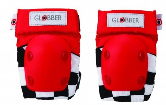 GLOBBER kelių ir alkūnių apsaugų rinkinys raudonas Racing , 529-001 aprašymas - Prekės nuotrauka