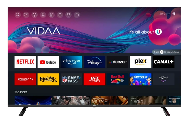 Televizorius Šilelis TV-55 4K UHD Smart VIDAA aprašymas - Prekės nuotrauka