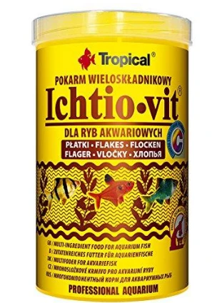 Tropical Ichtio-vit universalus pašaras žuvims 1000 ml/200 g aprašymas - Prekės nuotrauka