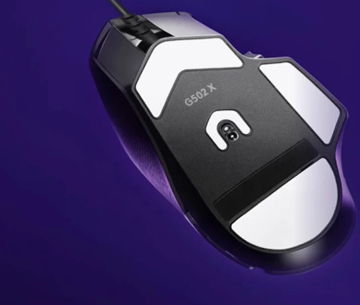 Žaidimų pelė su laidu Logitech G502 X, Juodos spalvos aprašymas - Prekės nuotrauka