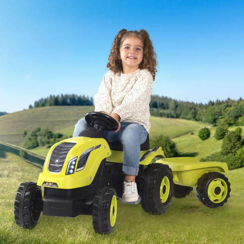 SMOBY Traktorius su priekaba XL, žalias aprašymas - Prekės nuotrauka