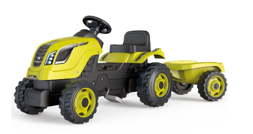 SMOBY Traktorius su priekaba XL, žalias aprašymas - Prekės nuotrauka