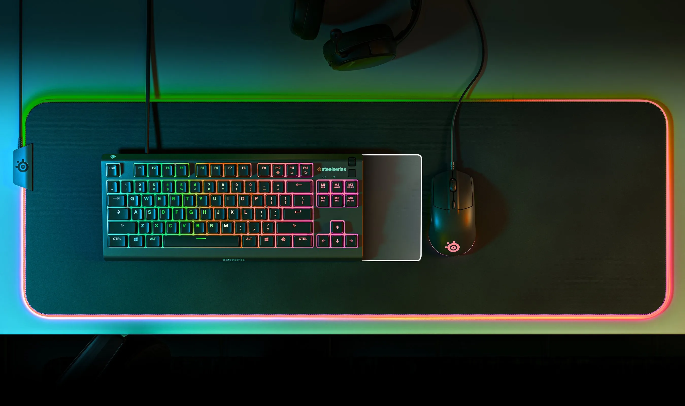 Žaidimų klaviatūra SteelSeries Apex 3 TKL, Nordic kalba, Juodos spalvos aprašymas - Prekės nuotrauka
