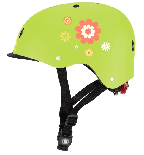 GLOBBER vaikiškas šalmas Elite Lights, žalias, dydis: XS-S 48-53 cm (507-106-2) aprašymas - Prekės nuotrauka