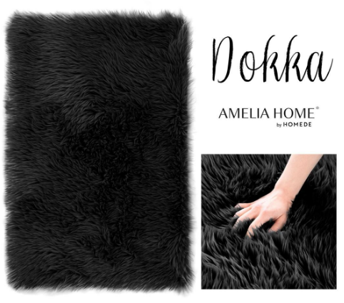 Kilimas AmeliaHome DOKKA, 50x150 cm, spalva: juoda aprašymas - Prekės nuotrauka