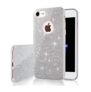 TelForceone Glitter 3in1 dėklas skirtas Apple iPhone 7 / 8 / SE 2020 / SE 2022, sidabrinis aprašymas - Prekės nuotrauka