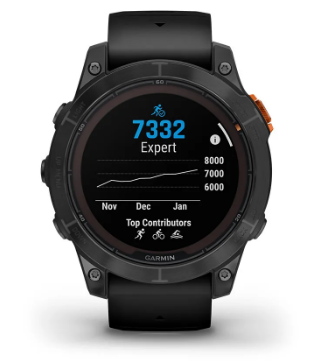 Išmanusis laikrodis Garmin Fenix 7 Pro Solar, Pilkos skalūno spalvos, su juodu dirželiu aprašymas - Prekės nuotrauka
