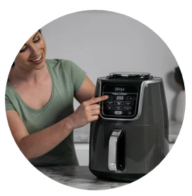 Karšto oro gruzdintuvė Ninja AF160, 1750 W, 5.2 L, pilkos spalvos aprašymas - Prekės nuotrauka