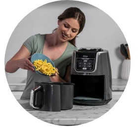 Karšto oro gruzdintuvė Ninja AF160, 1750 W, 5.2 L, pilkos spalvos aprašymas - Prekės nuotrauka