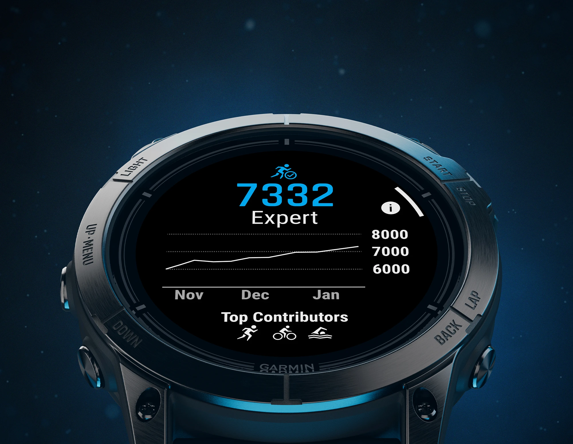 Išmanusis laikrodis Garmin epix™ Pro (Gen 2) – Sapphire Edition, 51 mm, Pilkos anglies spalvos aprašymas - Prekės nuotrauka