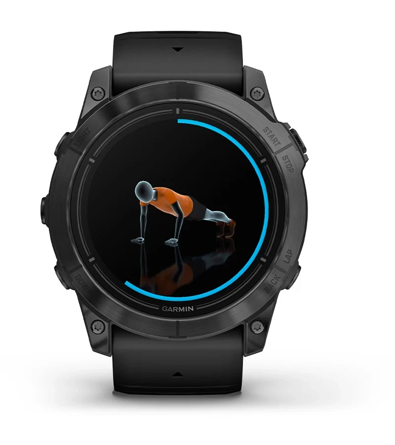 Išmanusis laikrodis Garmin epix™ Pro (Gen 2) – Sapphire Edition, 51 mm, Pilkos anglies spalvos aprašymas - Prekės nuotrauka