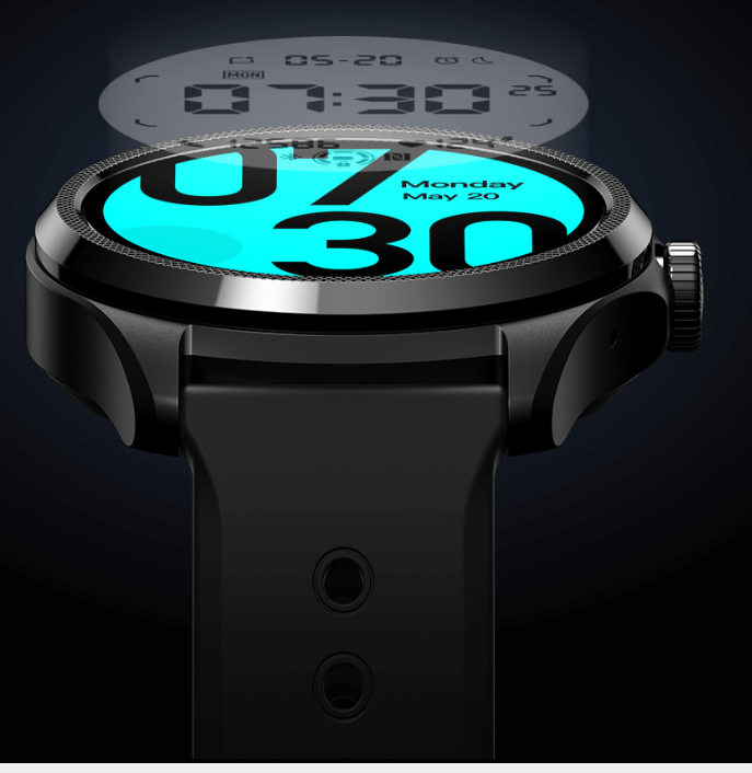 Išmanusis laikrodis Mobvoi Ticwatch Pro 5, Pilkos spalvos aprašymas - Prekės nuotrauka