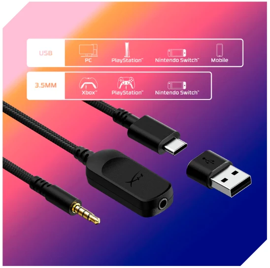 HyperX Cloud III žaidimų ausinės, Juodai raudonos aprašymas - Prekės nuotrauka