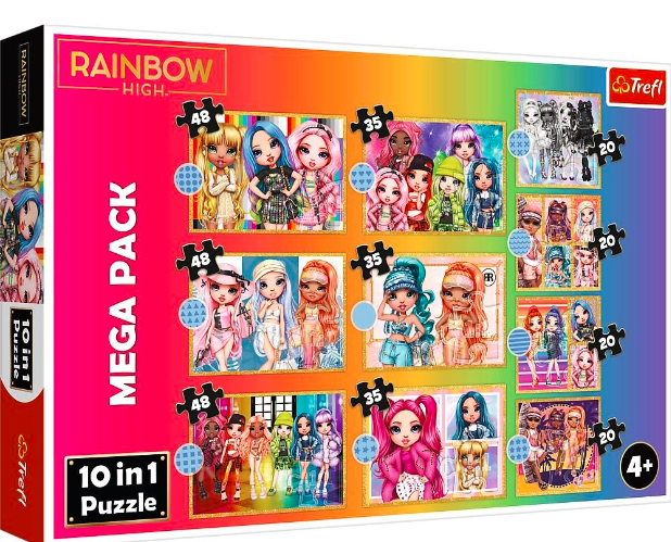 Trefl dėlionė 329 vnt. - Rainbow High lėlių kolekcija aprašymas - Prekės nuotrauka