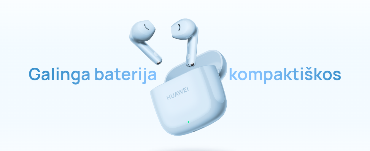 Huawei Freebuds SE 2 ausinės, Baltos aprašymas - Prekės nuotrauka