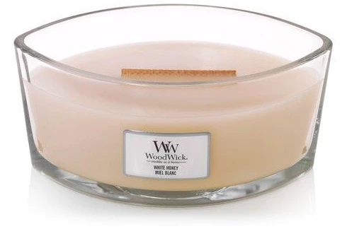 WoodWick Aromatinė žvakė (White Honey), 453,6 g aprašymas - Prekės nuotrauka