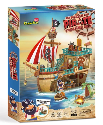 CUBICFUN 3D dėlionė „Piratų laivas“ aprašymas - Prekės nuotrauka