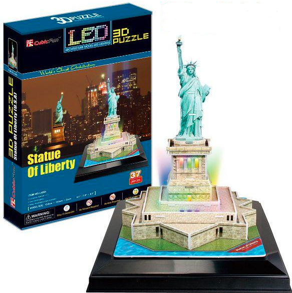 CUBICFUN 3D dėlionė „Laisvės statula“ (LED) aprašymas - Prekės nuotrauka