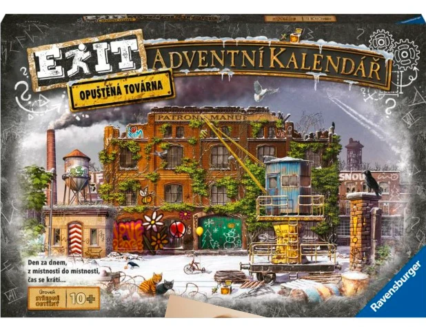 Ravensburger EXIT advento kalendorius: Fabrikas, čekų kalba aprašymas - Prekės nuotrauka