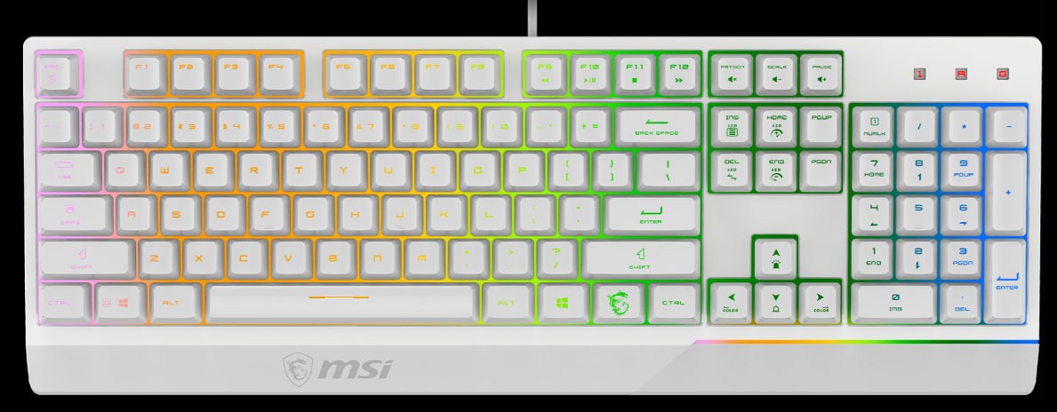 MSI Žaidimų klaviatūra Vigor GK30 Gaming Combo, Baltos spalvos (su pele) aprašymas - Prekės nuotrauka MSI Žaidimų klaviatūra Vigor GK30 Gaming Combo, Baltos spalvos (su pele) aprašymas - Prekės nuotrauka