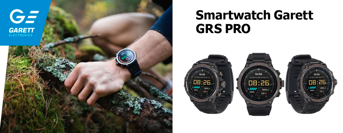 Išmanusis laikrodis Garett GRS Pro, Juodos spalvos, modelis