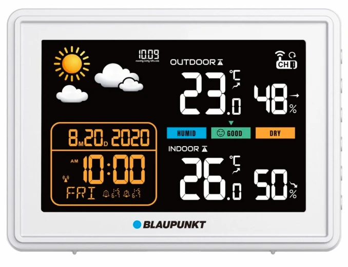 Blaupunkt WS30WH orų stotelė, balta aprašymas - Prekės nuotrauka