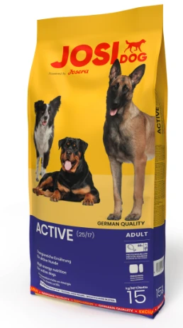 JosiDog Active Visavertis ėdalas suaugusiems aktyviems šunims, 15kg aprašymas - Prekės nuotrauka