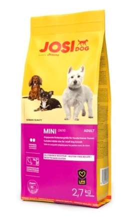 JosiDog Mini Visavertis ėdalas suaugusiems mažų veislių šunims, 2,7kg aprašymas - Prekės nuotrauka