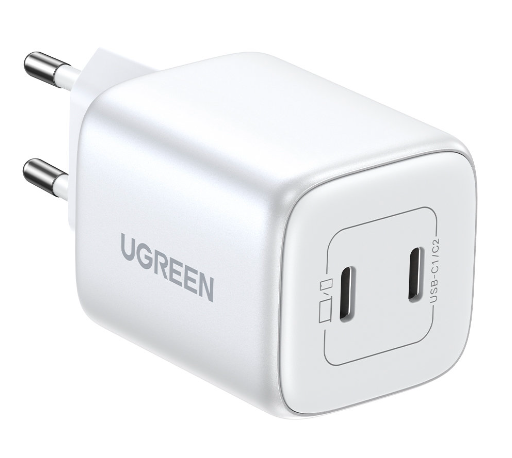 GaN 2 x USB-C 45W QC PD Ugreen CD294 greitasis įkroviklis - baltas aprašymas - Prekės nuotrauka