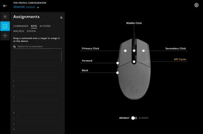 Pelė žaidimams Logitech G102 Lightsync, Balta aprašymas - Prekės nuotrauka