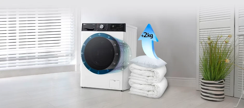 LG Skalbimo mašina F2WR508S0W, 8 kg, 1200 aps/min, A klasės, Balta aprašymas - Prekės nuotrauka