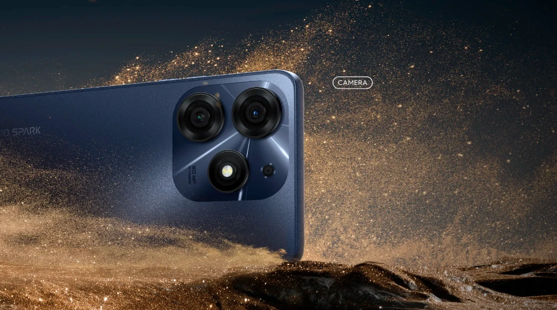 Tecno Mobile telefonas SPARK 10 Pro, 8/256GB Lunar Eclipse, Juodos ir baltos spalvos aprašymas - Prekės nuotrauka