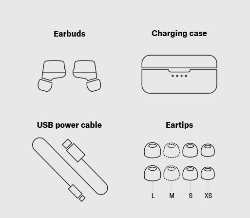Yamaha TW-E3C belaidės ausinės, Juodos spalvos aprašymas - Prekės nuotrauka